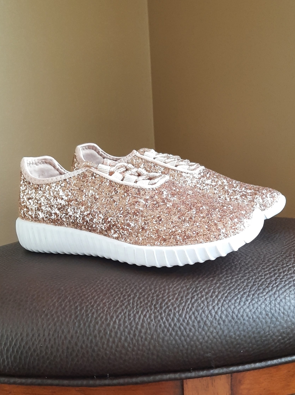Forever Link Gold Glitter Sneakers - Picture 11 of 12